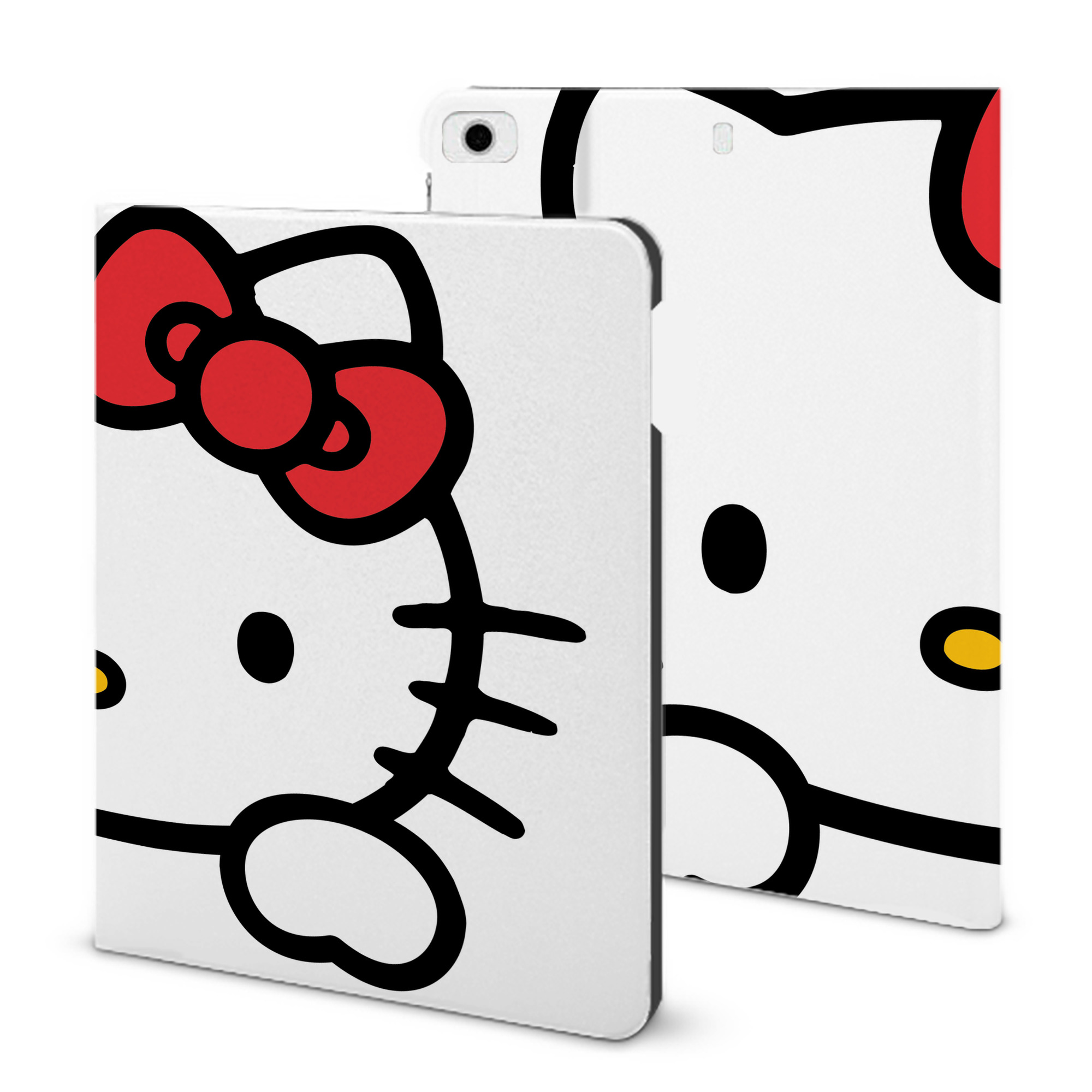 （画像用） Hello Kitty ハローキティ IPad ケース ブック型 PUレザー TPU 耐衝撃 軽量 薄型 ペン収納なし 全面保護 IPad 各モデル対応